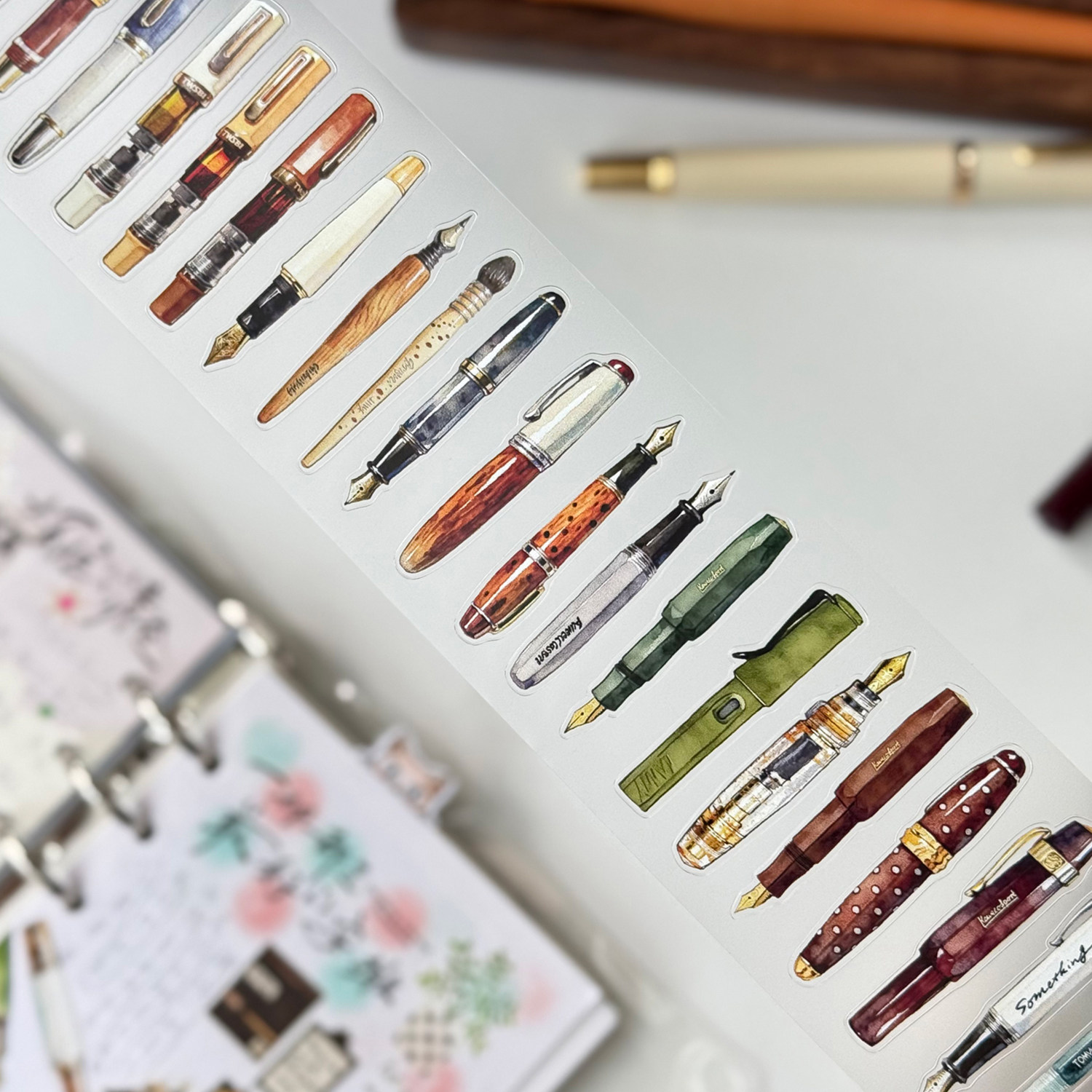 Washi Tape Set - เด็งเด็ง สตูดิโอ วินเทจ ดรีมมี่ เพ็น คอลเลคชั่นเทปกระดาษวาชิสำหรับทำการ์ด