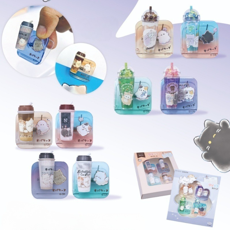 Office Stationery And Supply - คลิปหนีบกระดาษลายการ์ตูนแบบพกพา พร้อมที่ป้องกันดินสอ ฝาครอบปากกา ที่หนีบเอกสาร อุปกรณ์เครื่องเขียนสำหรับสำนักงานและโรงเรียน อุปกรณ์ตกแต่ง