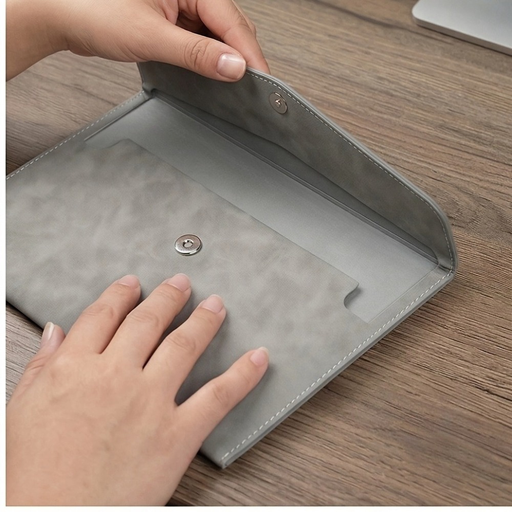 Office Stationery And Supply - กระเป๋าใส่เอกสารหนัง PU แฟ้มเก็บเอกสาร กระเป๋าซองเอกสาร เหมาะสำหรับใส่สมุดโน้ต กระเป๋าเครื่องเขียน