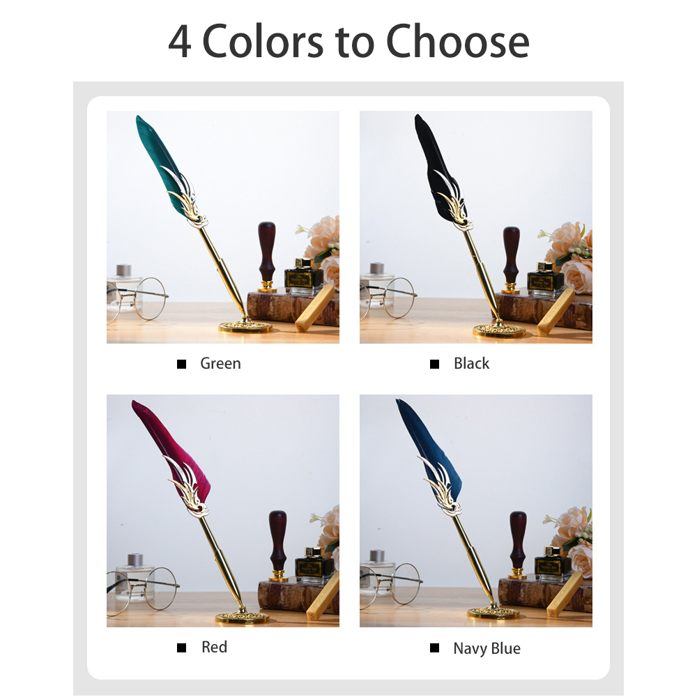 ชุดปากกาขนนกและหมึกแบบย้อนยุค  - Fountain Pen Ink บทวิจารณ์และราคา