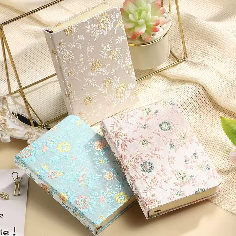 สมุดบันทึกผ้าลายดอกไม้จีน A6 2 - Notebook Dotted A5 บทวิจารณ์และราคา